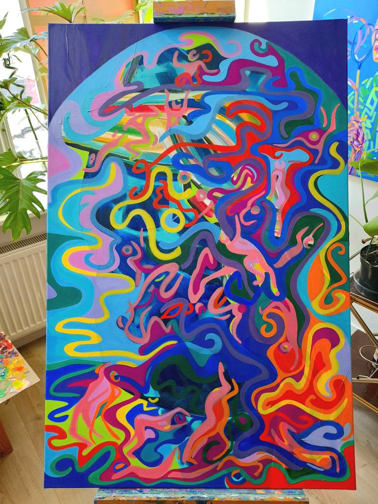 Original Expressionism Abstract Painting by Van Lanigh