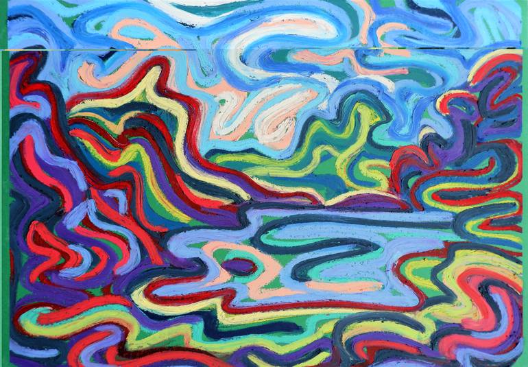 Original Abstract Landscape Painting by Van Lanigh