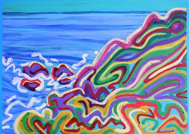 Original Abstract Seascape Paintings by Van Lanigh