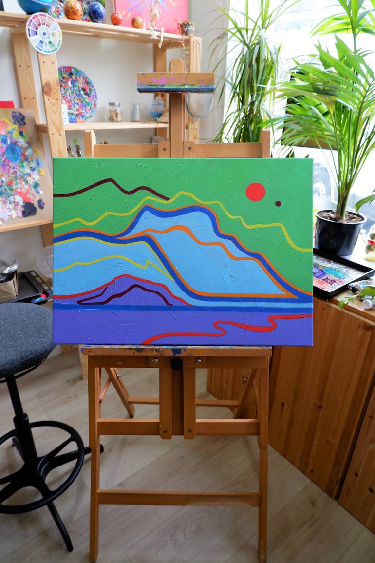 Original Abstract Landscape Painting by Van Lanigh