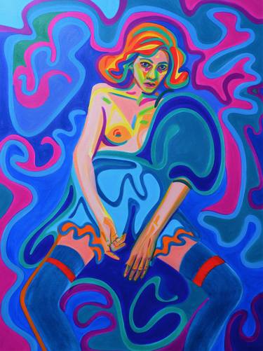 Original Figurative Women Paintings by Van Lanigh