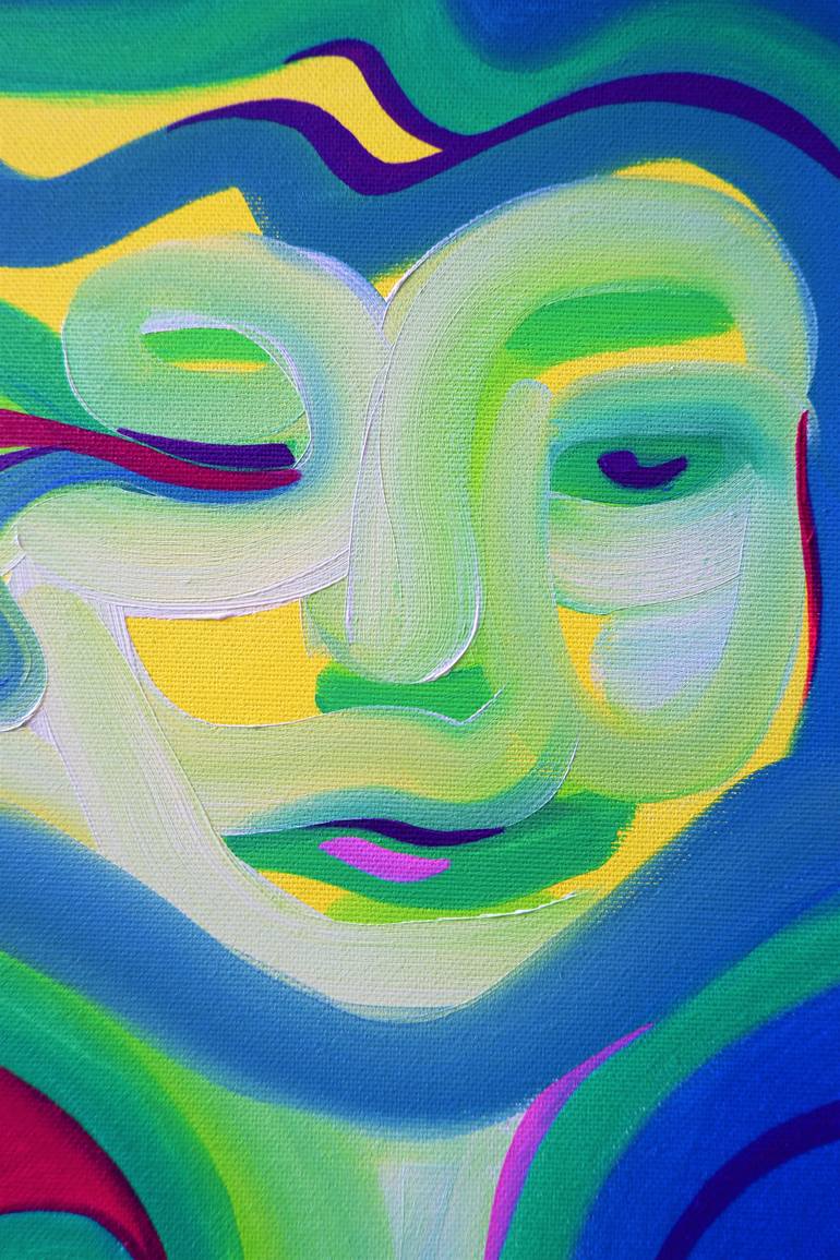 Original Abstract People Painting by Van Lanigh