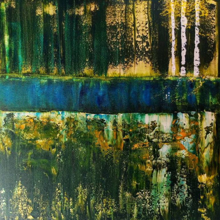 Original Abstract Expressionism Abstract Paintings by Katy Tackes