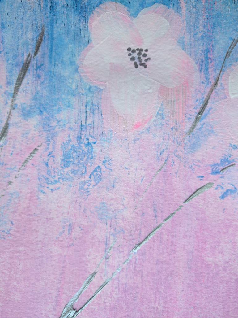 Original Abstract Floral Painting by Katy Tackes