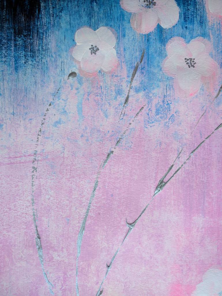 Original Abstract Floral Painting by Katy Tackes