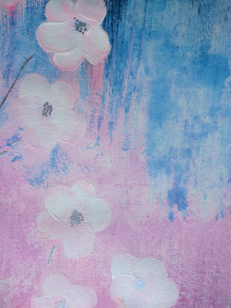 Original Abstract Floral Painting by Katy Tackes