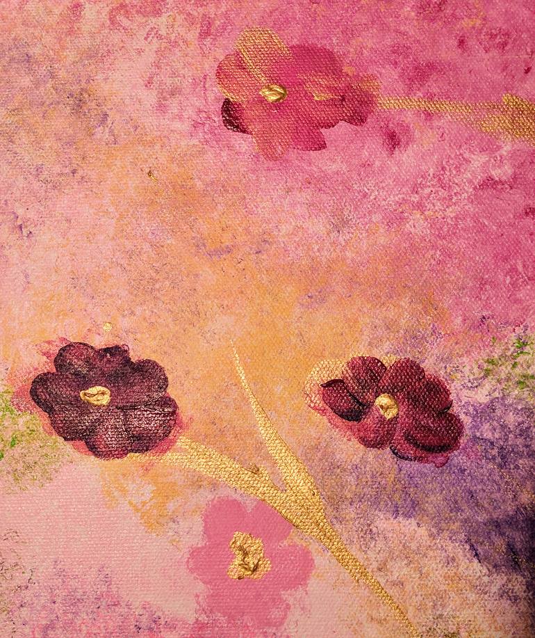 Original Abstract Floral Painting by Katy Tackes