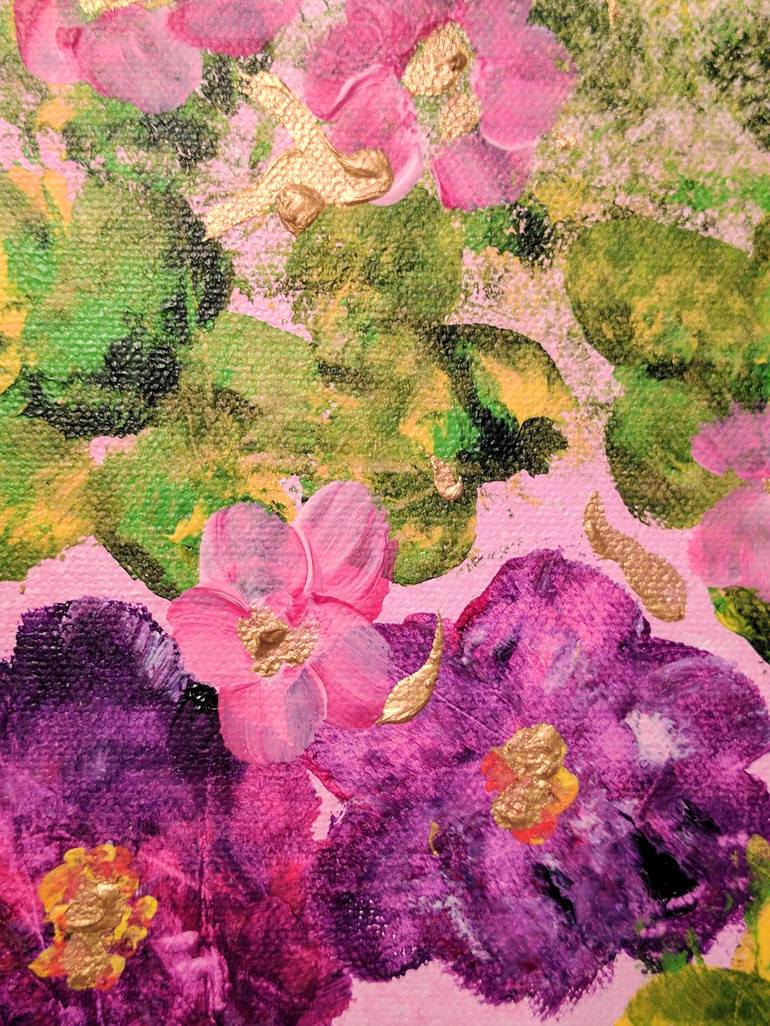 Original Abstract Floral Painting by Katy Tackes