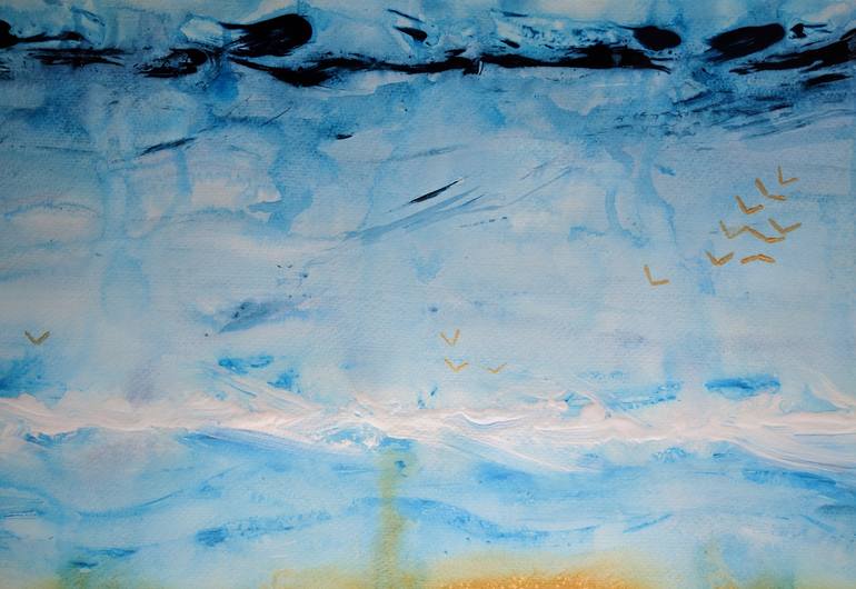 Original Abstract Expressionism Abstract Painting by Katy Tackes