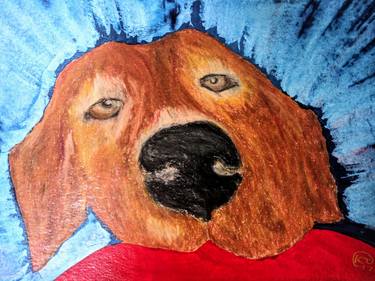 Original Figurative Dogs Paintings by Katy Tackes