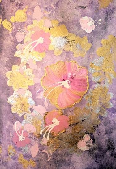 Original Abstract Floral Paintings by Katy Tackes