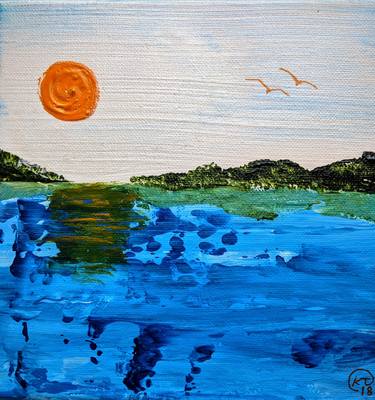 Original Folk Seascape Paintings by Katy Tackes