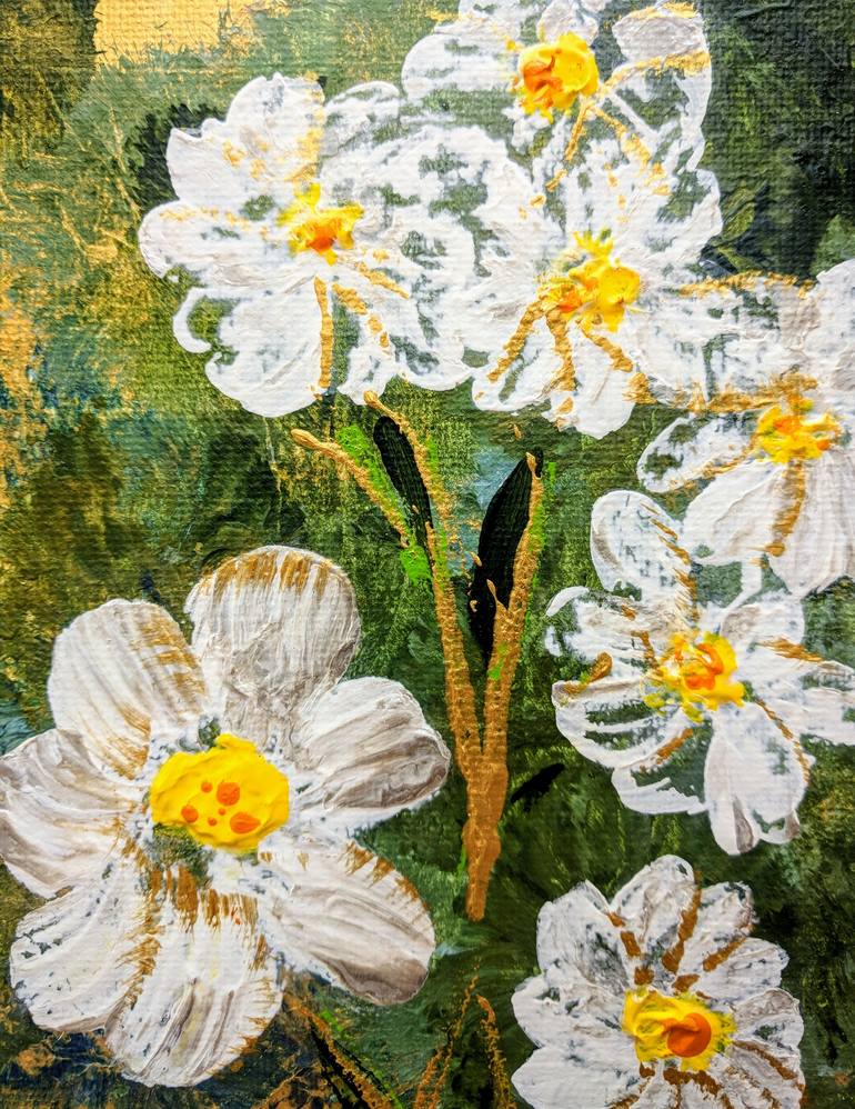 Original Abstract Floral Painting by Katy Tackes