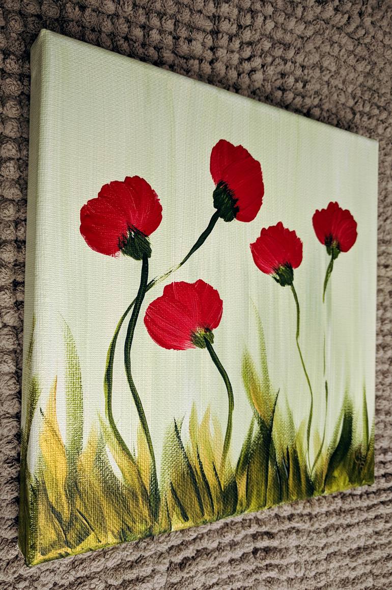 Original Abstract Expressionism Floral Painting by Katy Tackes