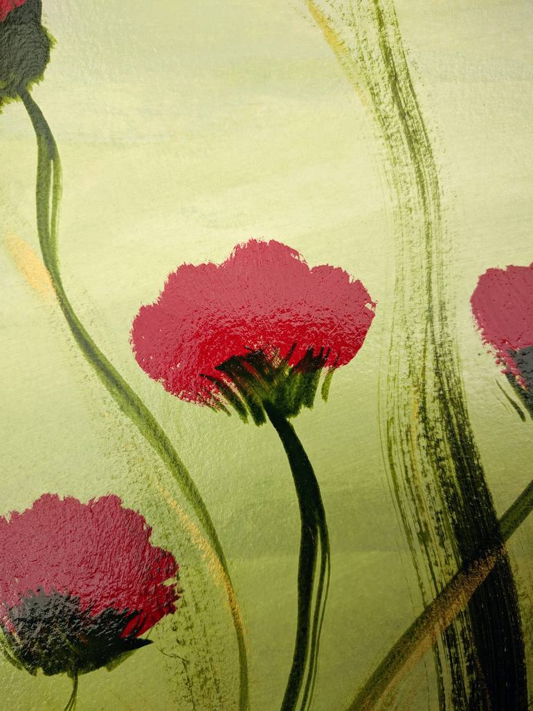 Original Abstract Expressionism Floral Painting by Katy Tackes