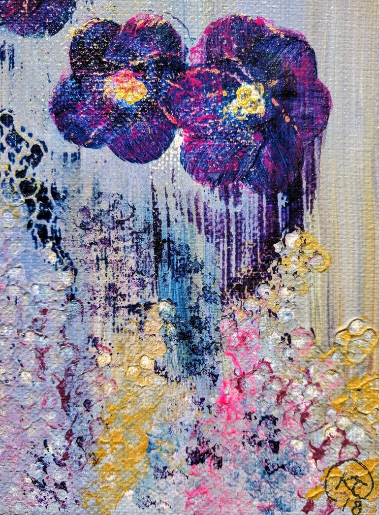 Original Abstract Floral Painting by Katy Tackes