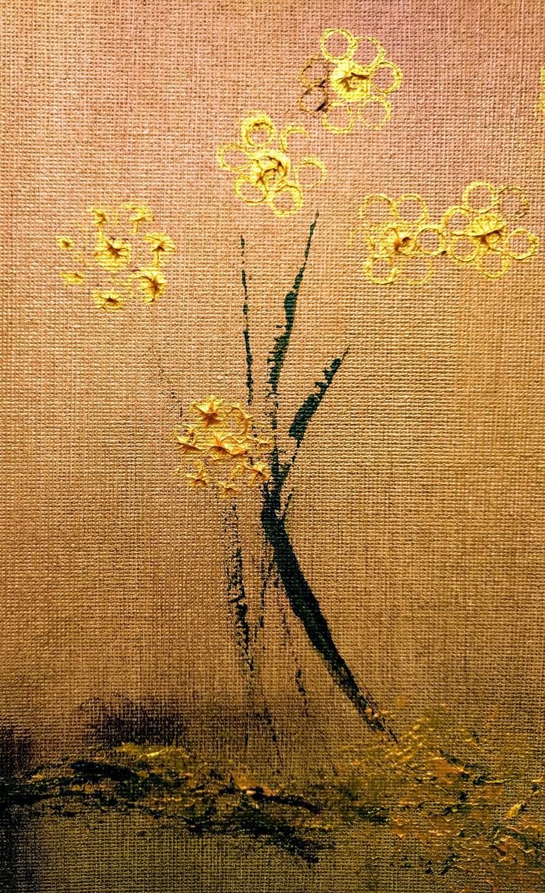 Original Minimalism Floral Painting by Katy Tackes