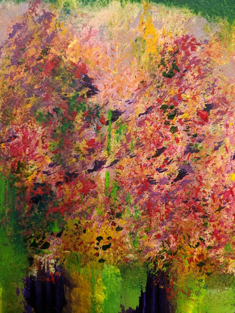 Original Impressionism Tree Painting by Katy Tackes