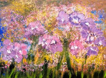 Original Impressionism Floral Paintings by Katy Tackes