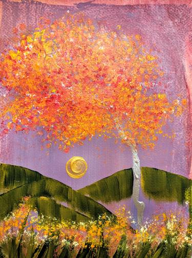 Original Abstract Tree Paintings by Katy Tackes