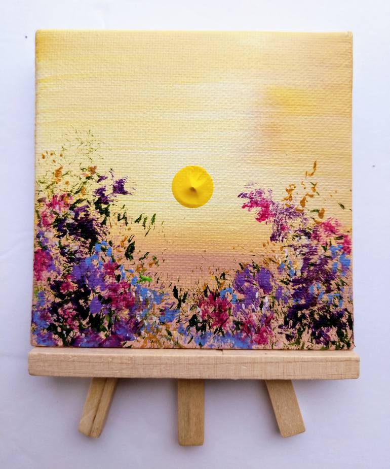 Original Abstract Floral Painting by Katy Tackes