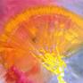 Once one ignites the love within the soul, she becomes the Light Dancer!
The radiant colors of light express in a burst of high vibrational energy to reveal the electric streak that appears to leap off the canvas.
20 x 20 x 1.5 acrylic paint on gallery wrapped canvas, sides are finished and ready to hang. Framing suggestion: box or floater frame