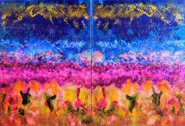 RAIN DANCE diptych 40 x 60 inches thumb