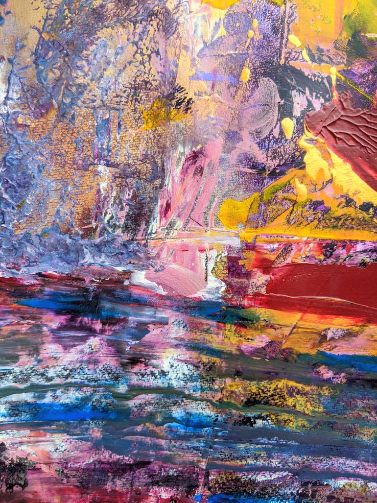 Original Abstract Boat Painting by Katy Tackes