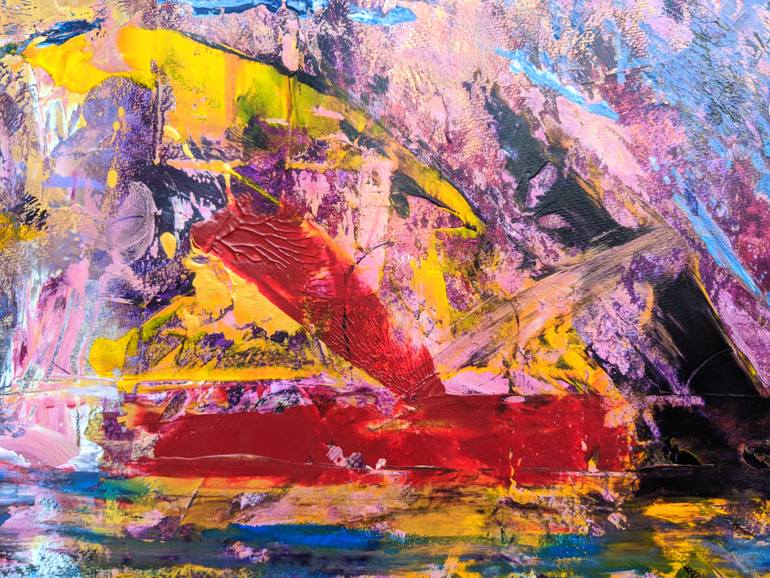 Original Abstract Boat Painting by Katy Tackes