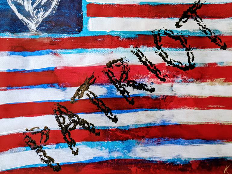 Original Abstract Expressionism Abstract Painting by Katy Tackes