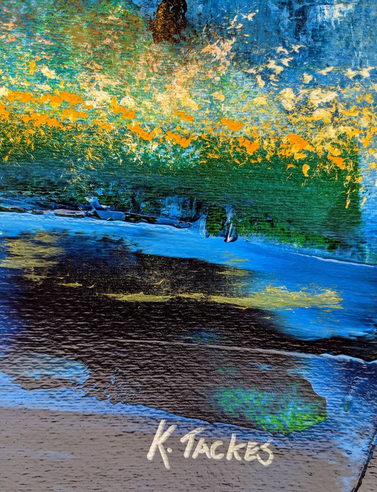 Original Folk Landscape Painting by Katy Tackes