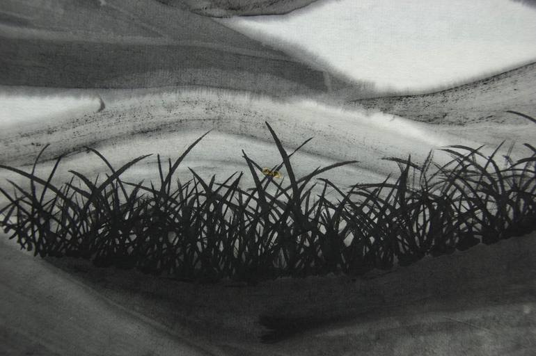 Original Abstract Botanic Drawing by Xie tianzi