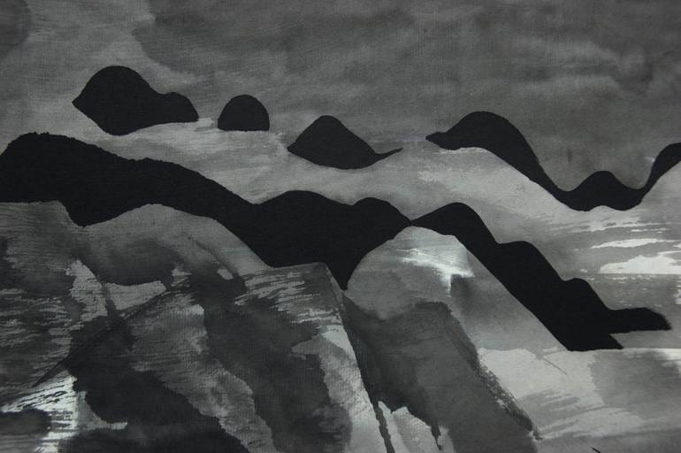 Original Abstract Botanic Drawing by Xie Tianzi