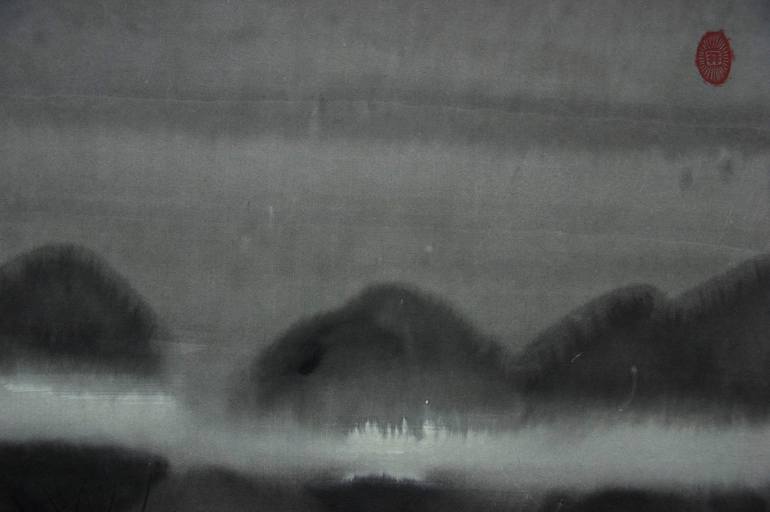 Original Abstract Expressionism Nature Drawing by Xie Tianzi