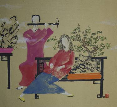 Print of Botanic Paintings by Xie tianzi