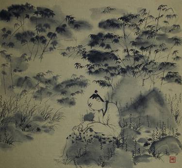 Print of Art Deco Botanic Drawings by Xie tianzi