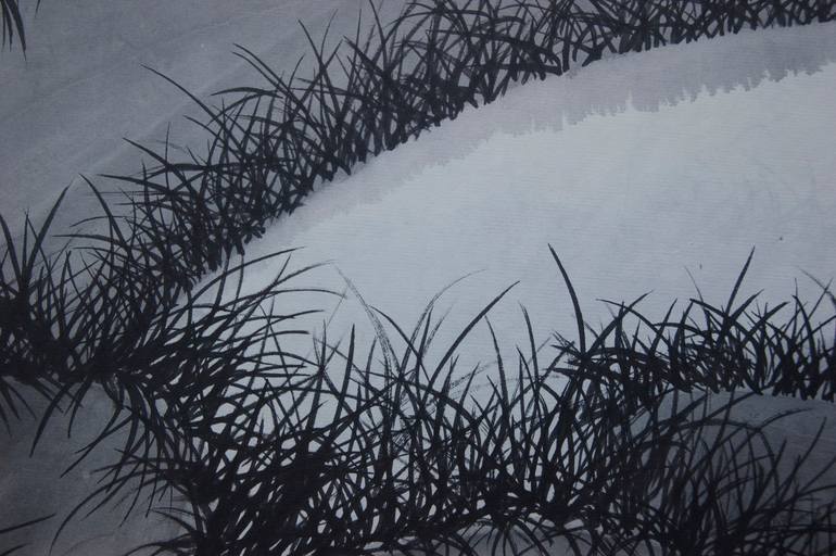 Original Art Deco Botanic Drawing by Xie Tianzi