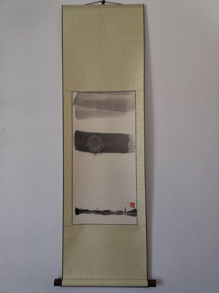 Original Abstract Expressionism People Drawing by Xie Tianzi