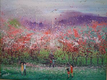 Original Expressionism Landscape Paintings by HAN-SHENG HUANG