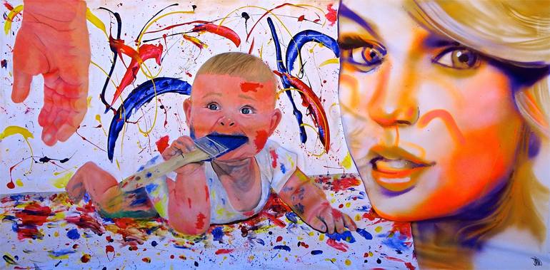 Every child is an artist Painting by Matteo Zini | Saatchi Art