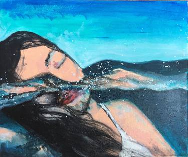 Original Photorealism Water Paintings by Marinella D'Aurizio