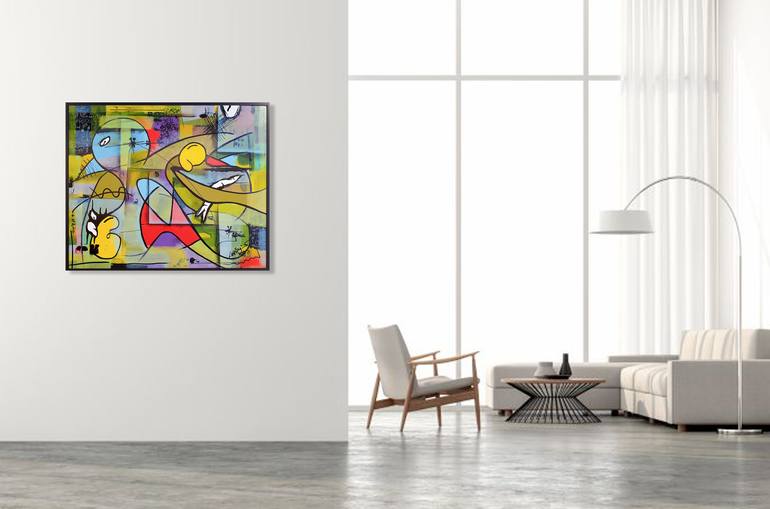 Original Abstract Expressionism Abstract Painting by Christian Van Hedel