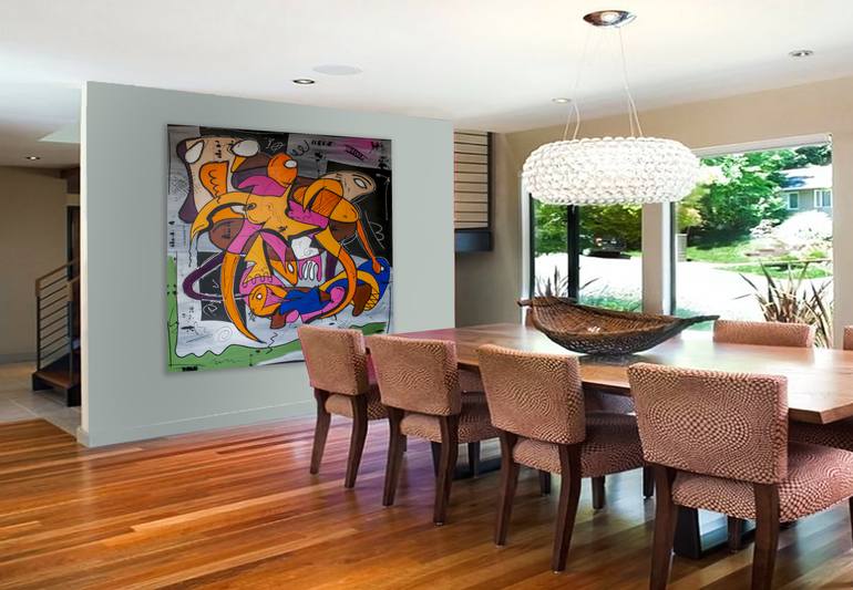 Original Cubism Abstract Painting by Christian Van Hedel