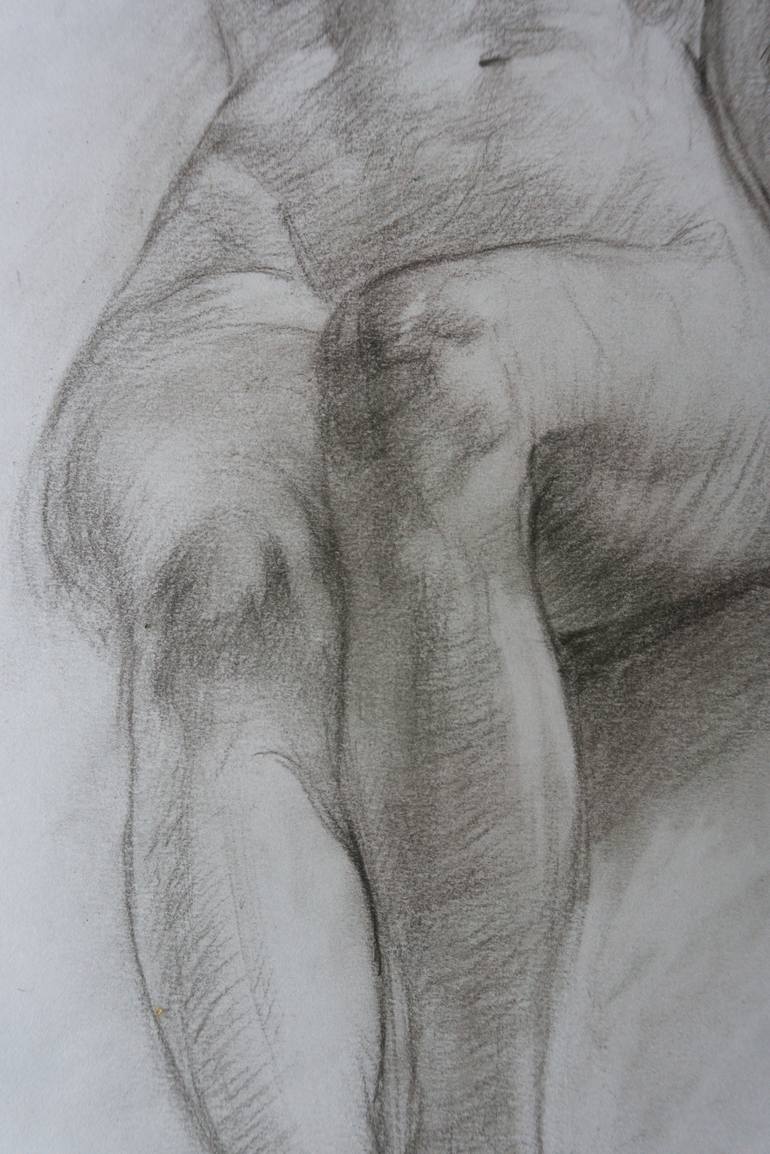 Original Figurative Nude Drawing by Ilya Chulochnikov