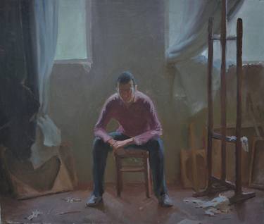 Original Figurative Men Paintings by Ilya Chulochnikov