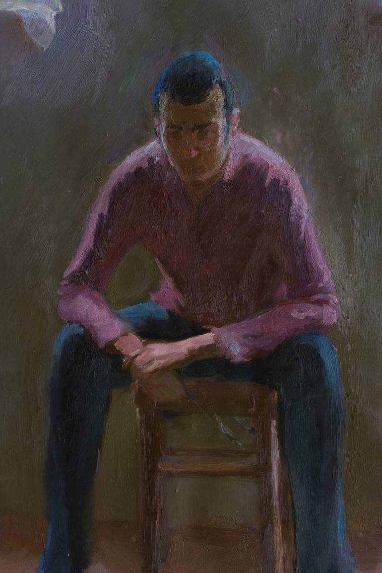 Original Figurative Men Painting by Ilya Chulochnikov