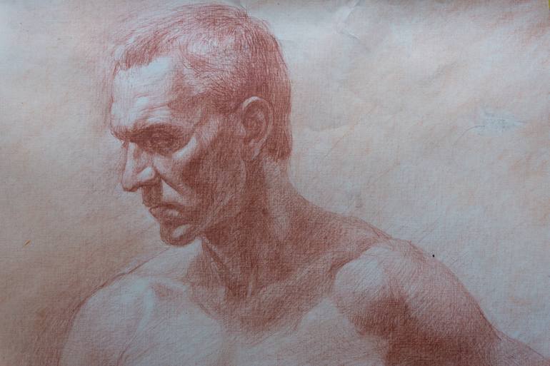 Original Figurative Men Drawing by Ilya Chulochnikov