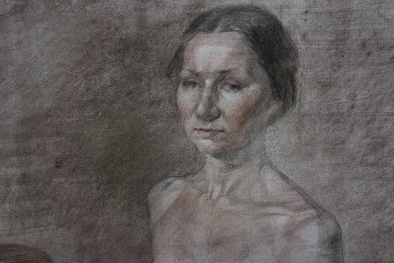 Original Figurative People Drawing by Ilya Chulochnikov