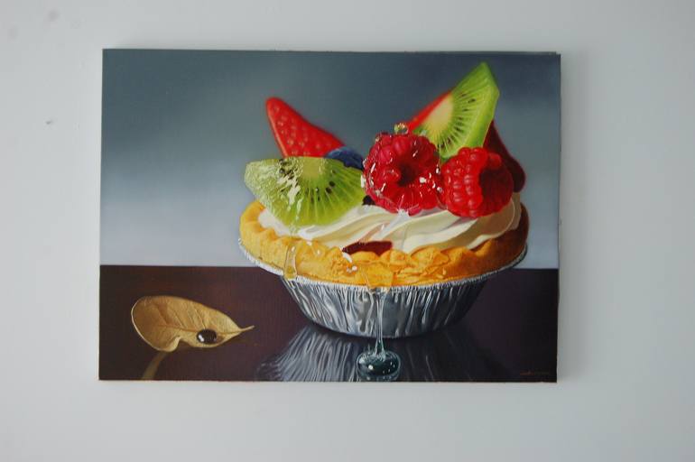 Original Realism Cuisine Painting by Yampier Sardina Esperon