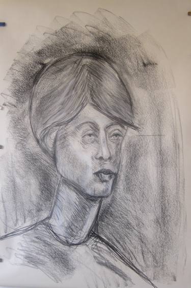 Original Expressionism Portrait Drawings by Jack Michael Weinblatt